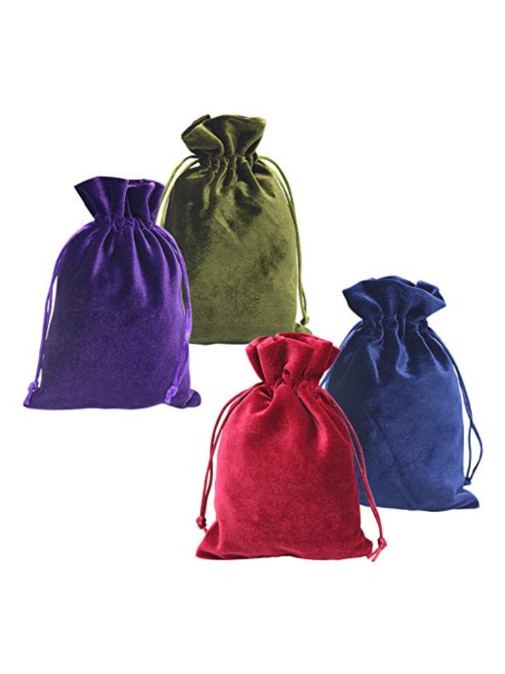Velvet Drawstring Gift Bags Pouches for Tarot Jewelry Crystal 4 Pack